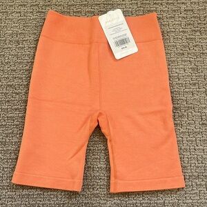 Fabletics Orange Biker Shorts
